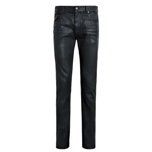 ROBERTO CAVALLI COATED Waxed SKINNY FIT 5PCKT BLU SCURO BLACK JEANS 40EU 2-4 US